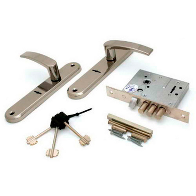 Замок Рязань врезной ЗВ 9-8/13 черный жемчуг б/о с/руч  55 мм 76705