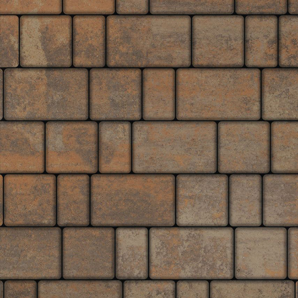 Тротуарная плитка СТАРЫЙ ГОРОД - Листопад гладкий Клен, комплект из 3 видов плит