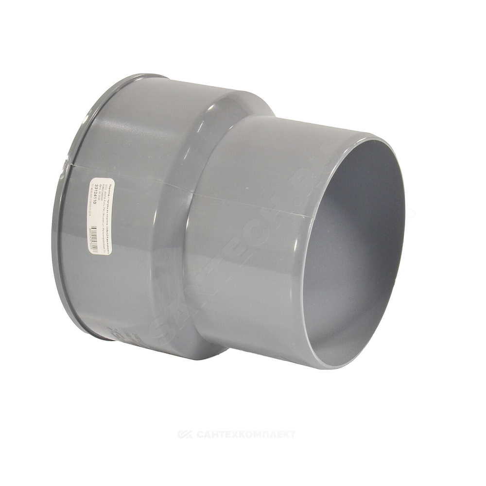 Переход PP-H на чугун серый BASE Дн 50х75 б/нап без манжеты VALFEX 23050075