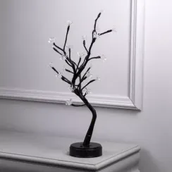 Куст Цветы 45 см., 24 теплых LED, пост.свечение, батарейки ААх3, USB, Luazon Lighting (7943795)