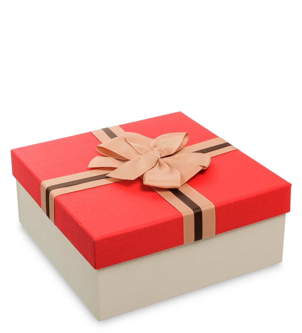 WF-80/2-B Коробка «Квадрат» цв.беж./красн.