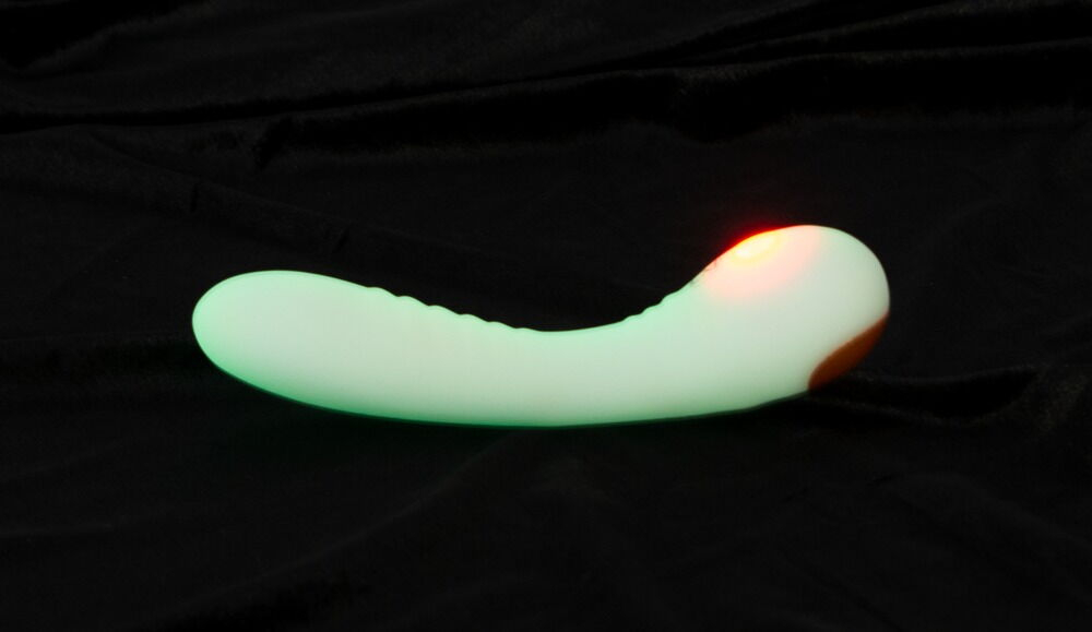 Люминесцентный вибратор для точки G Glow in the dark G-Spot - 17,9 см.