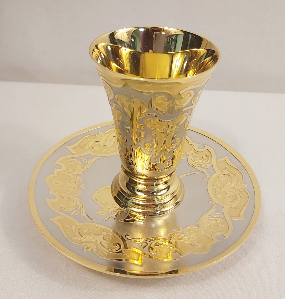 Набор рюмка с блюдцем "Лимончик"