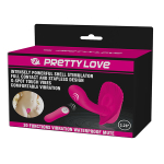 Розовый вибратор для вагинальной стимуляции точки G Pretty Love G-spot Vibrator Fancy Clamshell with Remote BI-014368W-3