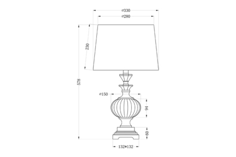 Лампа настольная Garda Decor 22-86946
