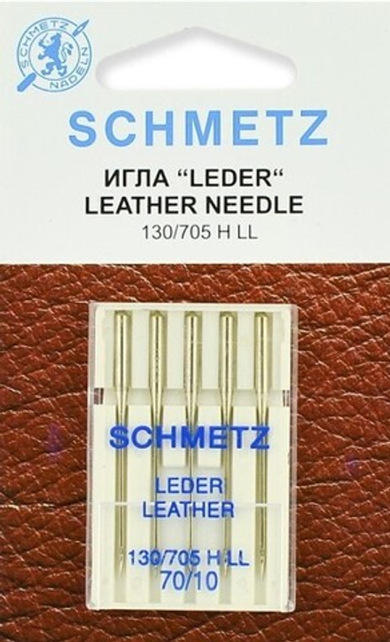 Иглы для кожи Schmetz 130/705H LL № 70, 5 шт.