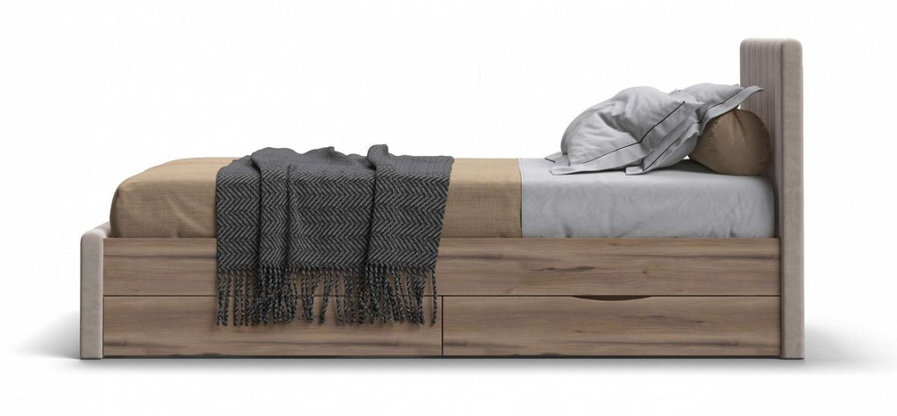 Кровать ЛОФТ Мини 90*200 Орех парона, MONOLIT Латте