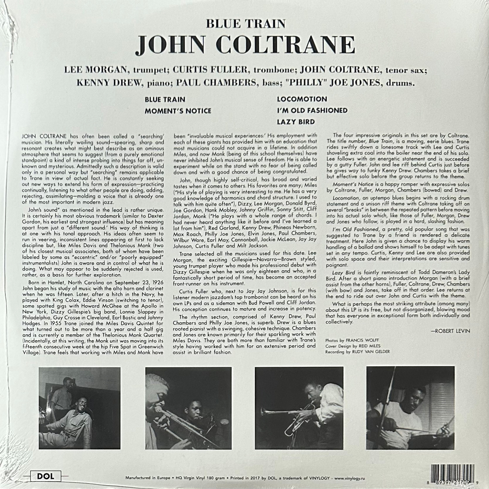 John Coltrane ‎– Blue Train (Европа 2017г.)