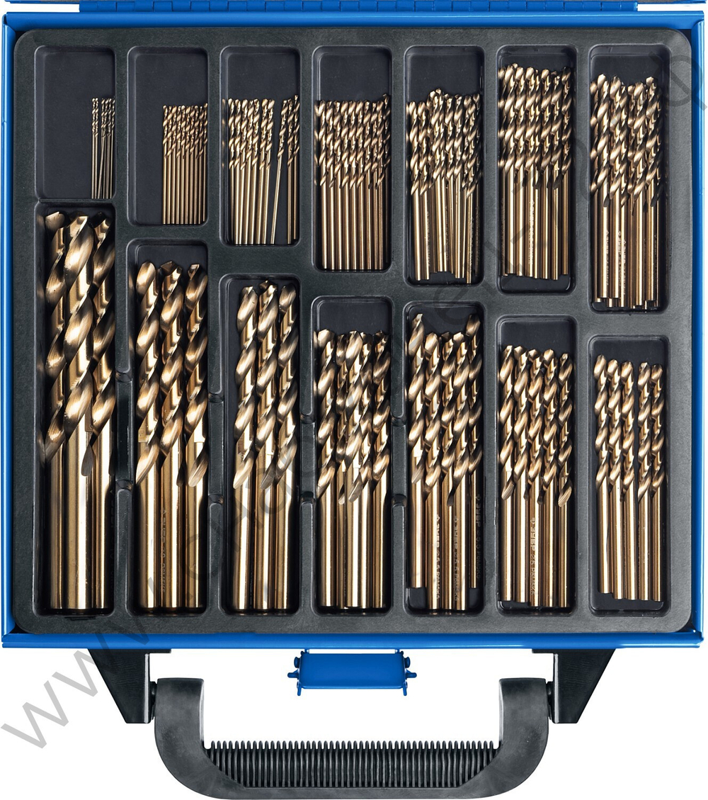 ЗУБР КОБАЛЬТ 99шт(1-10мм), Набор сверл по металлу, сталь Р6М5К5, класс А, мет.бокс