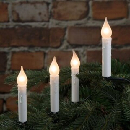 Гирлянда "Свечи Рождественские" на прищепках 16 LED ламп тёплого свечения  с матовым стеклом