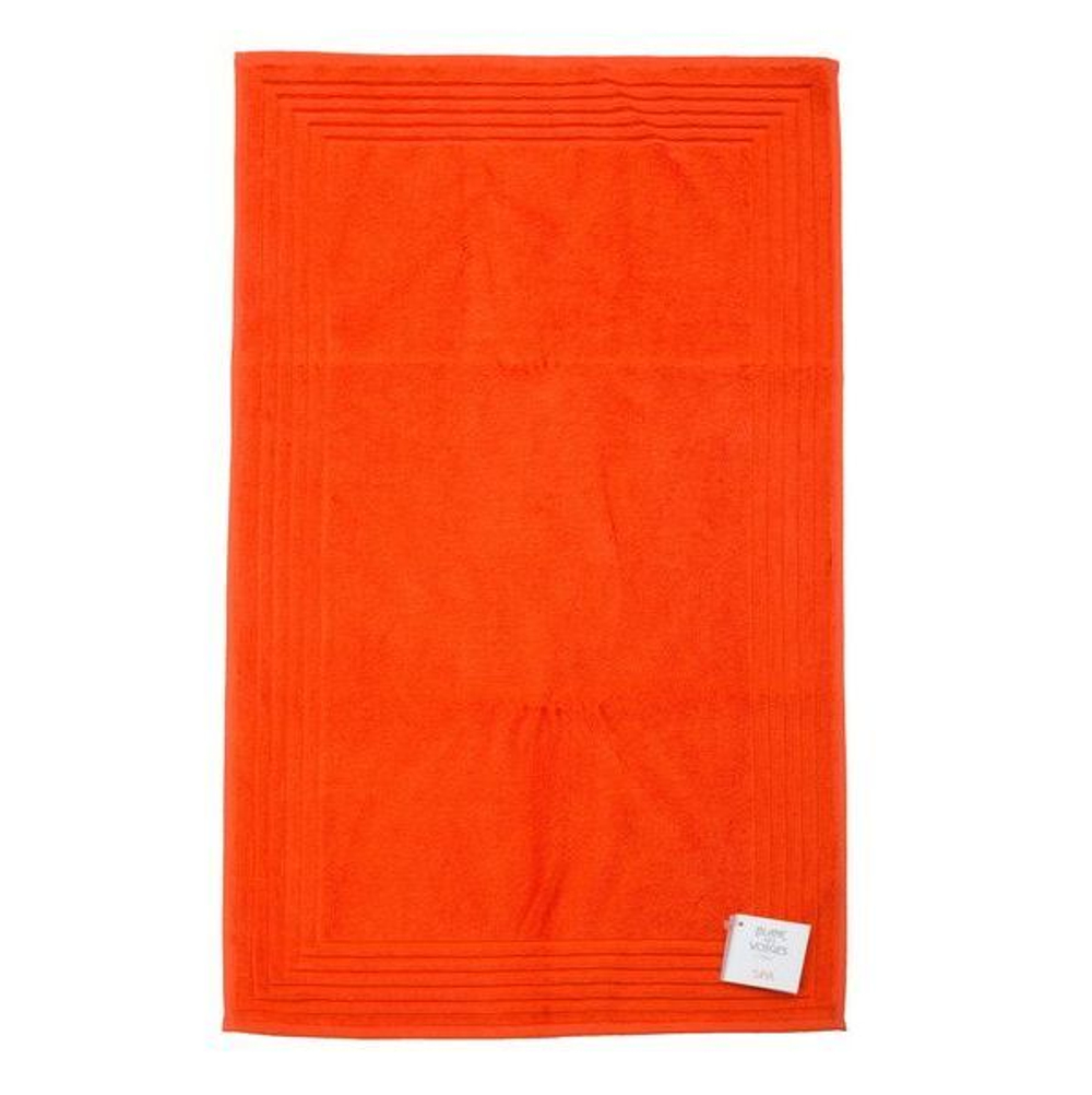 Коврик для ванной 50х90 Blanc des Vosges Mat Uni Capucine коралловый Франция