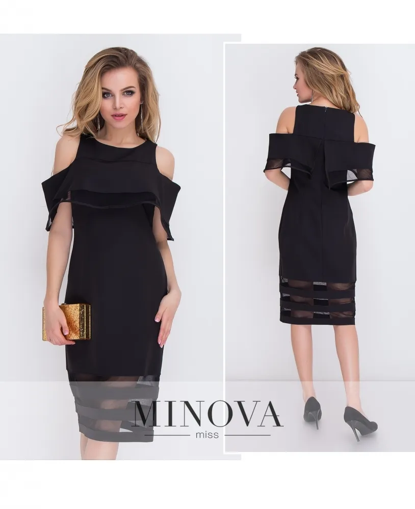 Платье 8576-черный Minova