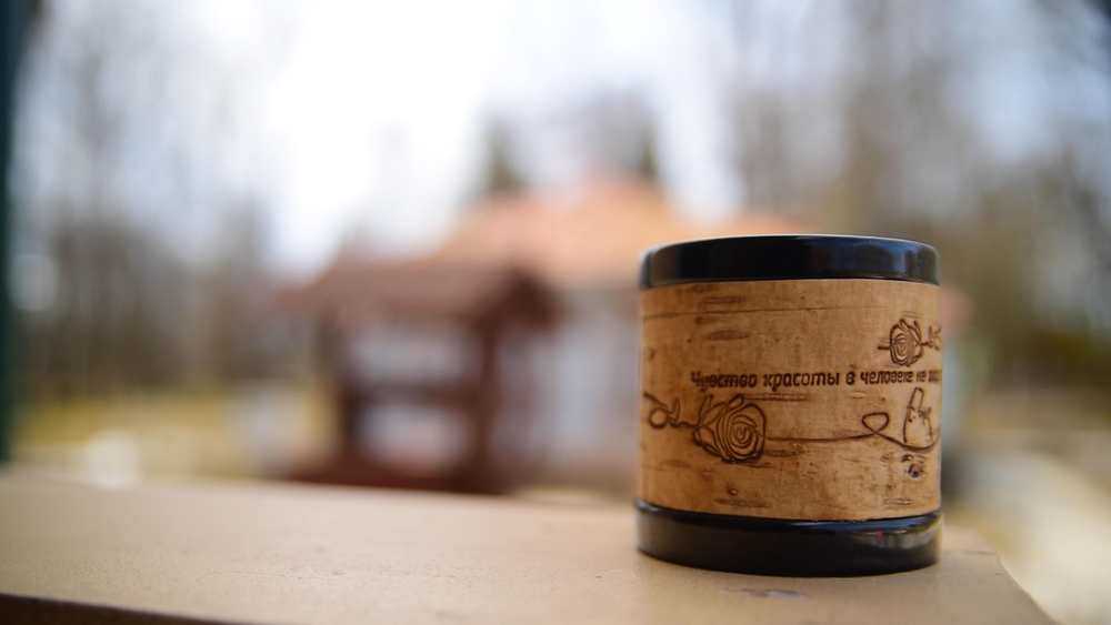 Малая фарфоровая пиала или миска для завтрака с берестой. Коллекция Чеховская или Мелиховская