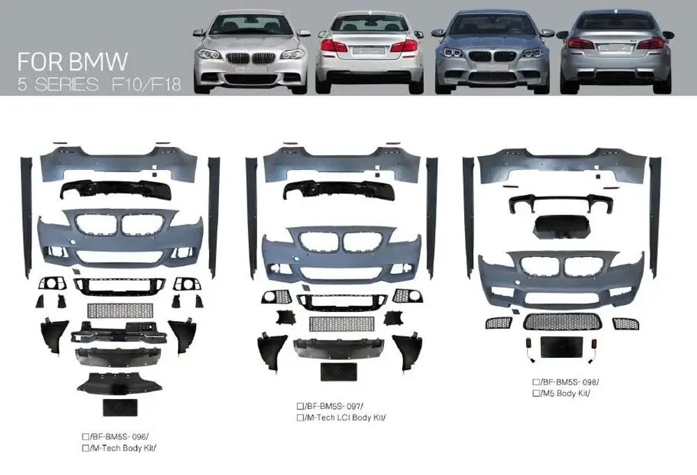 Обвес для BMW 5 серии F10 F11 в стиле M5 | M пакета БМВ