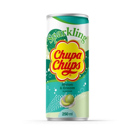 Газированный напиток Chupa Chups Melon Cream со вкусом дыни, 250 мл (Корея)
