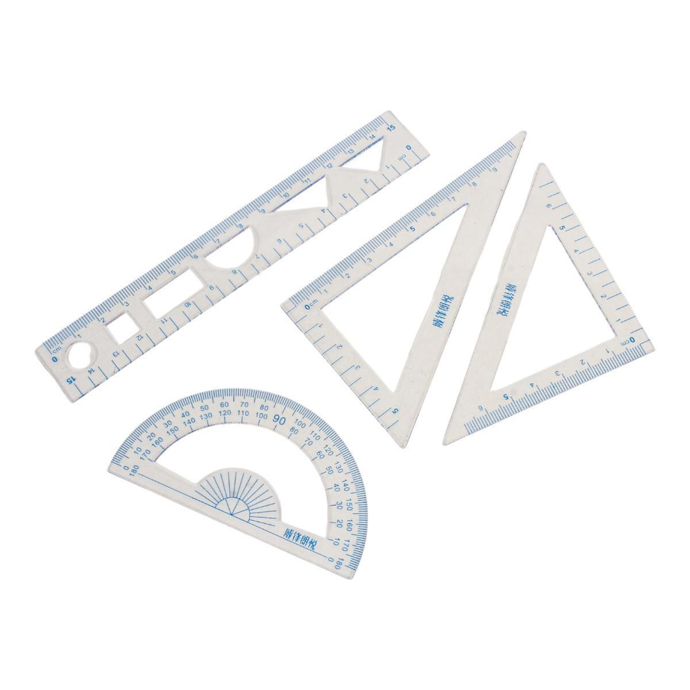 Готовальня 7 предм: циркуль-автомат, стержни, ручка, 4 линейки, пласт.футляр