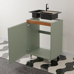 Кухонный модуль напольный, 60х45х83, Малага, под мойку, тумба под раковину с дверью, зеленый, Dipriz