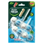 Блок для унитаза Master FRESH подвесной DUO EFFECT 400 смываний 5в1 формула GOLD МОРСКОЙ,