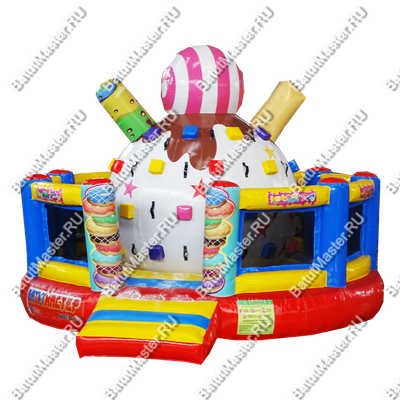 Надувной скалодром "Мороженое" 5*5*3,5 м