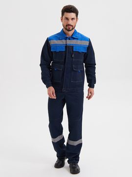 Костюм "Нова" брюки (т.синий/василек) тк. 80/20 пл.260