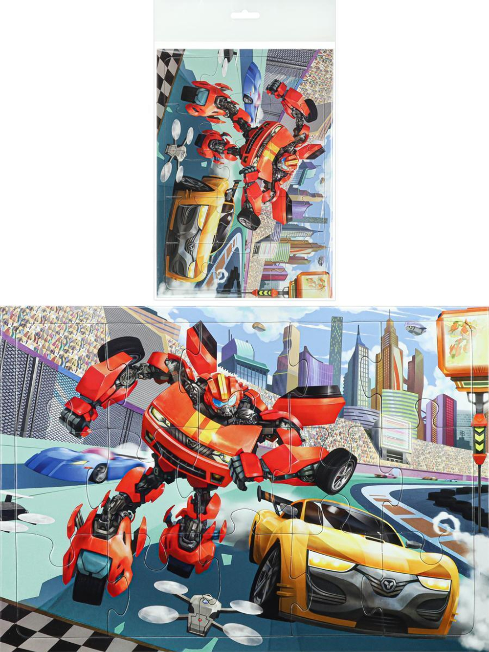 Пазл-рамка 15эл. "Гонки трансформеров" (Арт. П15-2688)