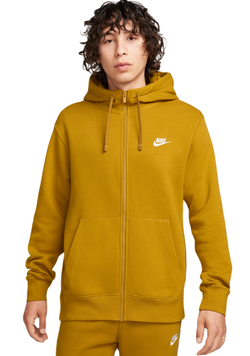Куртка теннисная Nike Swoosh M Club Hoodie FZ BB - bronzine/bronzine/white - Brown