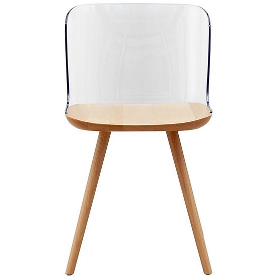 Стул Klam c прозрачной спинкой