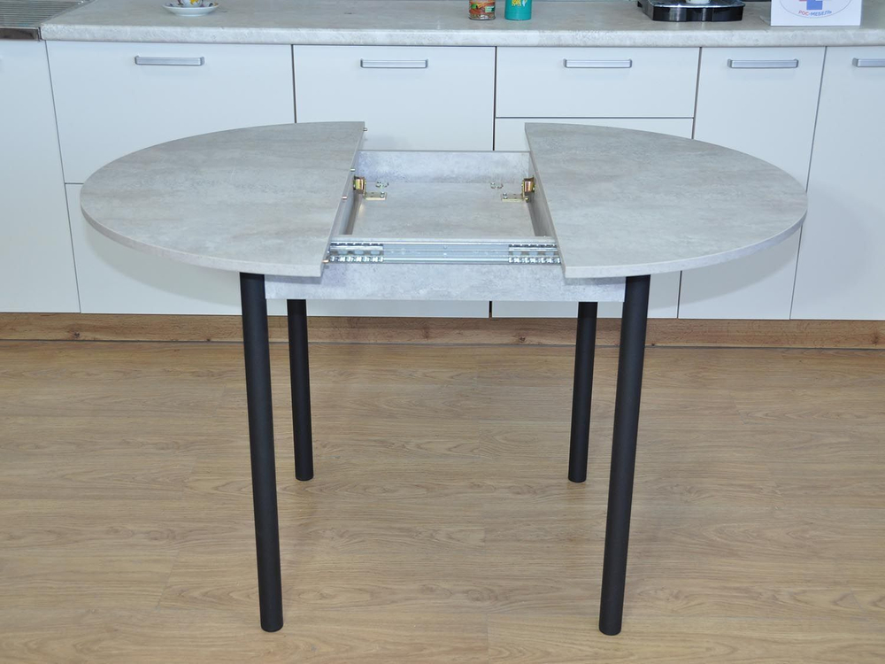 Стол обеденный Ники Черный / цемент светлый