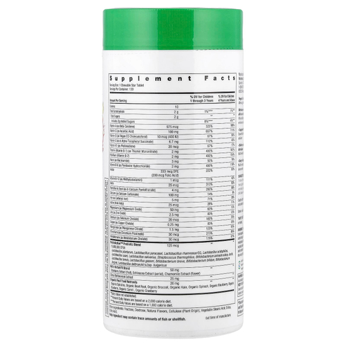 Rainbow Light, Kid's One+®, жевательные таблетки для детей от 1 года, фруктовый пунш, 120 таблеток