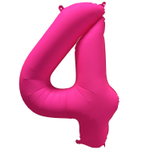Шар фольгированный Цифра 4 101 см (Фуксия)