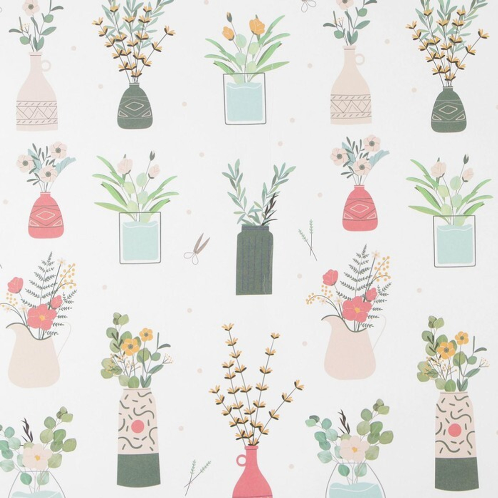 Бумага упаковочная крафтовая «Гербарий», 70 × 100 см