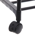 Вешалка гардеробная напольная на колёсах с блокировкой двойная «ПЕРФЕКТХАУС», цвет черный, нагрузка до 15 кг, 57.5*30*115см