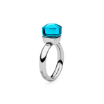 Кольцо Qudo Firenze dark aquamarine 17.2 мм 610897/17.2 BL/S
