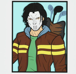 Декоративное панно из дерева Кейси Джонс, 60x46 см
