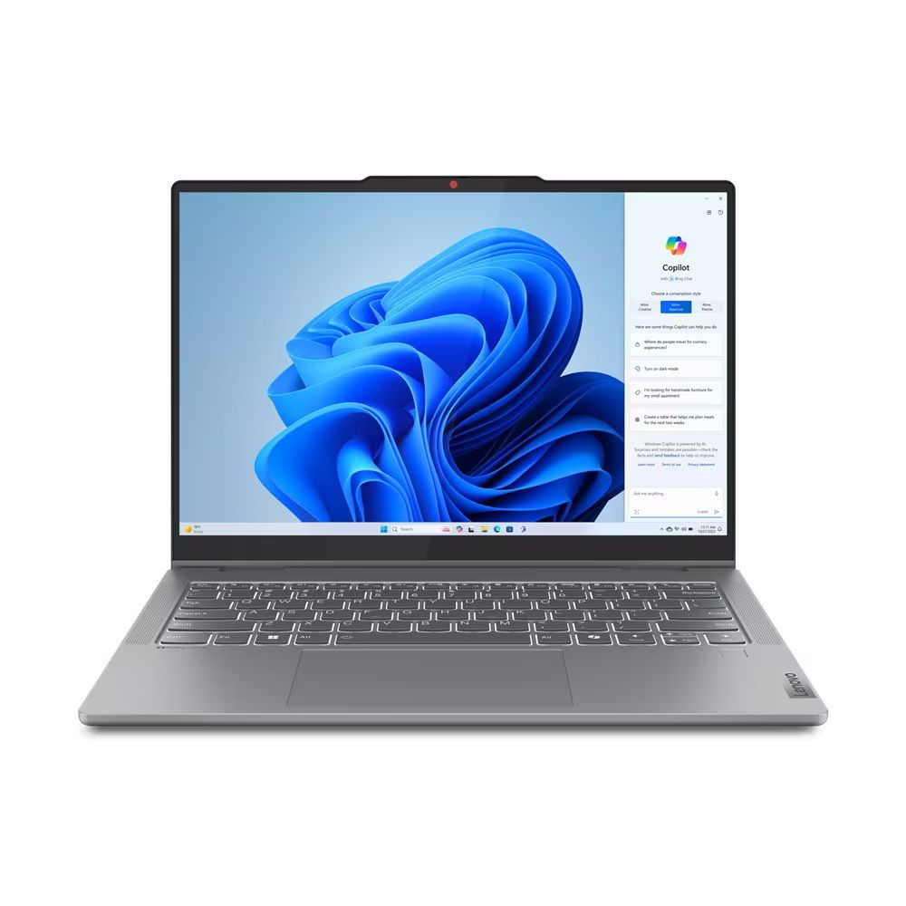 Ноутбук Lenovo IdeaPad Slim 5 14AHP9, 14" (1920x1200) OLED/AMD Ryzen 7 8845HS/32 ГБ LPDDR5X/1024 ГБ SSD/AMD Radeon Graphics/Без системы, Серый (83DB001FRK)