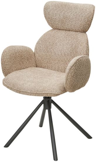 Стул VARDY 360 град.поворот. Хаки букле XD841-06 / Серый