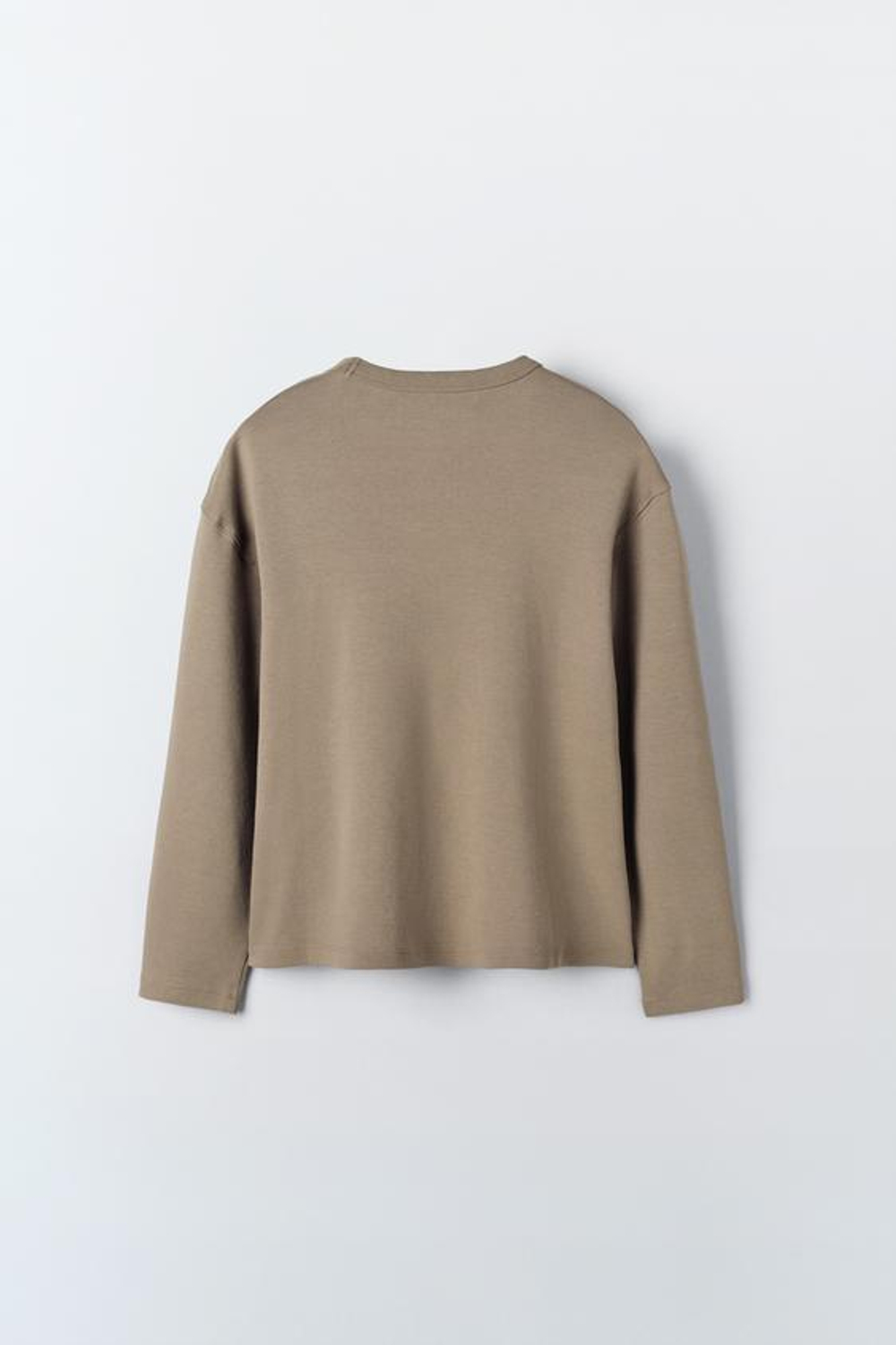 ZARA ОДНОТОННАЯ ФУТБОЛКА - LIMITED EDITION, КОРИЧНЕВЫЙ/СЕРЫЙ