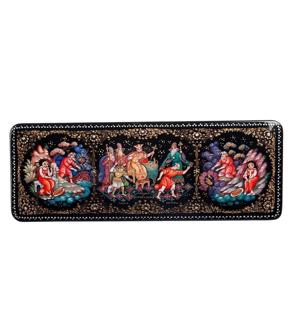 Народные промыслы ШК-45/27 Шкатулка «Сказка о рыбаке и рыбке» исп. Орлова