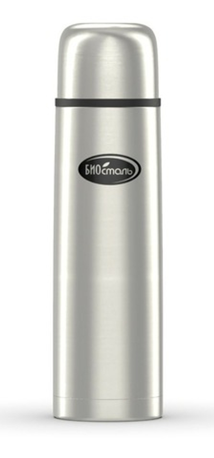 Термос Biostal (1 литр), узкое горло, пробка с кнопкой