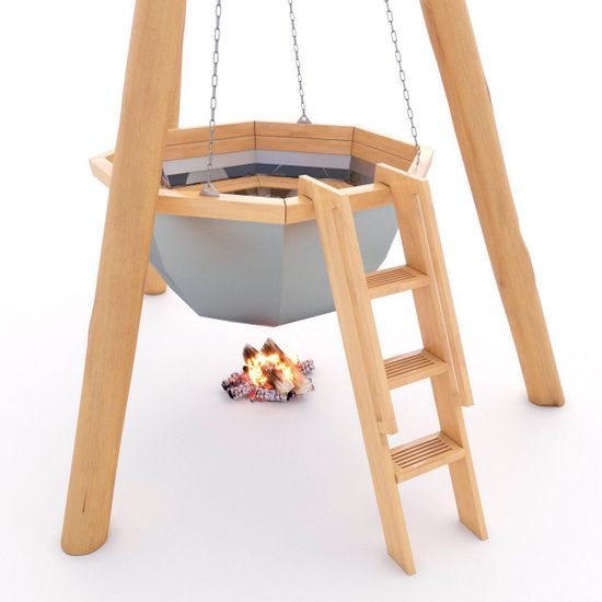 Банный чан до 10 человек на бревнах