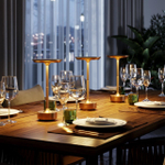 5033/6TL L-VISION ODL24 523 золото матовое/металл/акрил Настольная лампа LED 6W 3000K-5700K 300Лм TET-A-TET