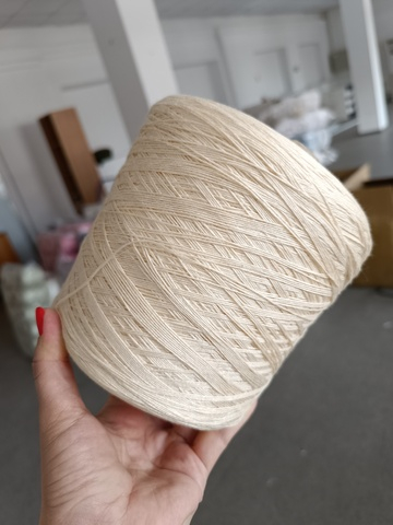 Хлопок 100% с люрексом - топленое молоко - 500гр - 100гр/500м