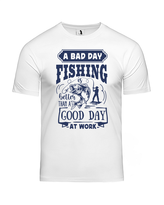 Футболка A bad day fishing