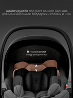 Коляска 3 в 1 Sweet Baby Ricci + автокресло Premier Grey Black