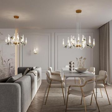 5431/6WL L-VISION ODL_EX24 123 золотой(под латунь)/белый градиент/беж./зеленый/ металл/стекло/керамика Бра LED 6W 4000K LARK