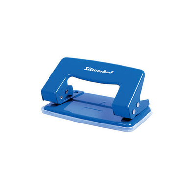 Дырокол 10л. Silwerhof металл синий 392032-02