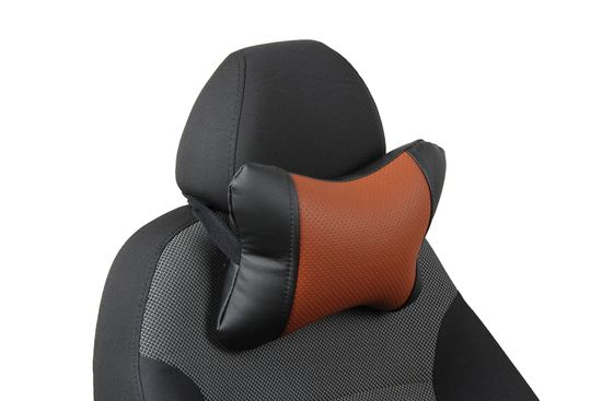 Автомобильная подушка "Косточка" под шею из экокожи