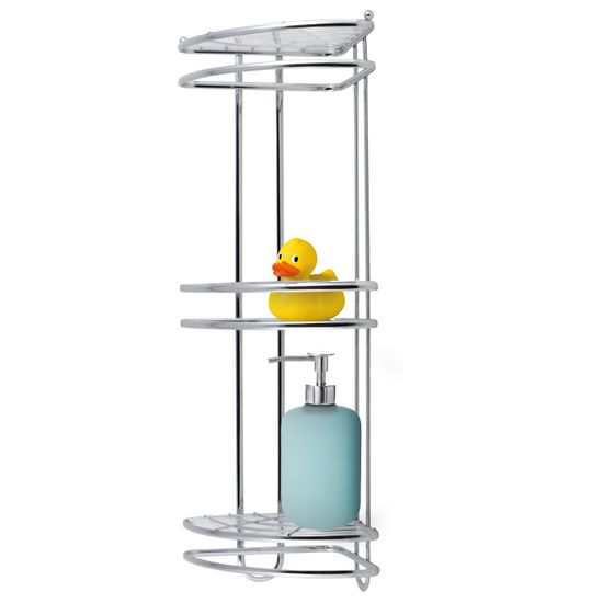 Полка для ванной 3-ярусная угловая Besser BS 0439E (23х17,5х58,5 см) из хромированной стали