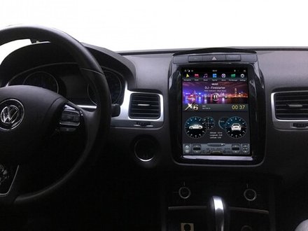 Магнитола для VW Touareg 2 2010-2018 (RCD550) - Carmedia ZF-1108-DSP "Тесла-Стиль" монитор 10.4" на Android 9, 4/64ГБ