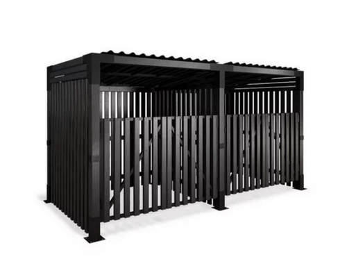 Эконавес для 2-х мусорных баков (с воротами)